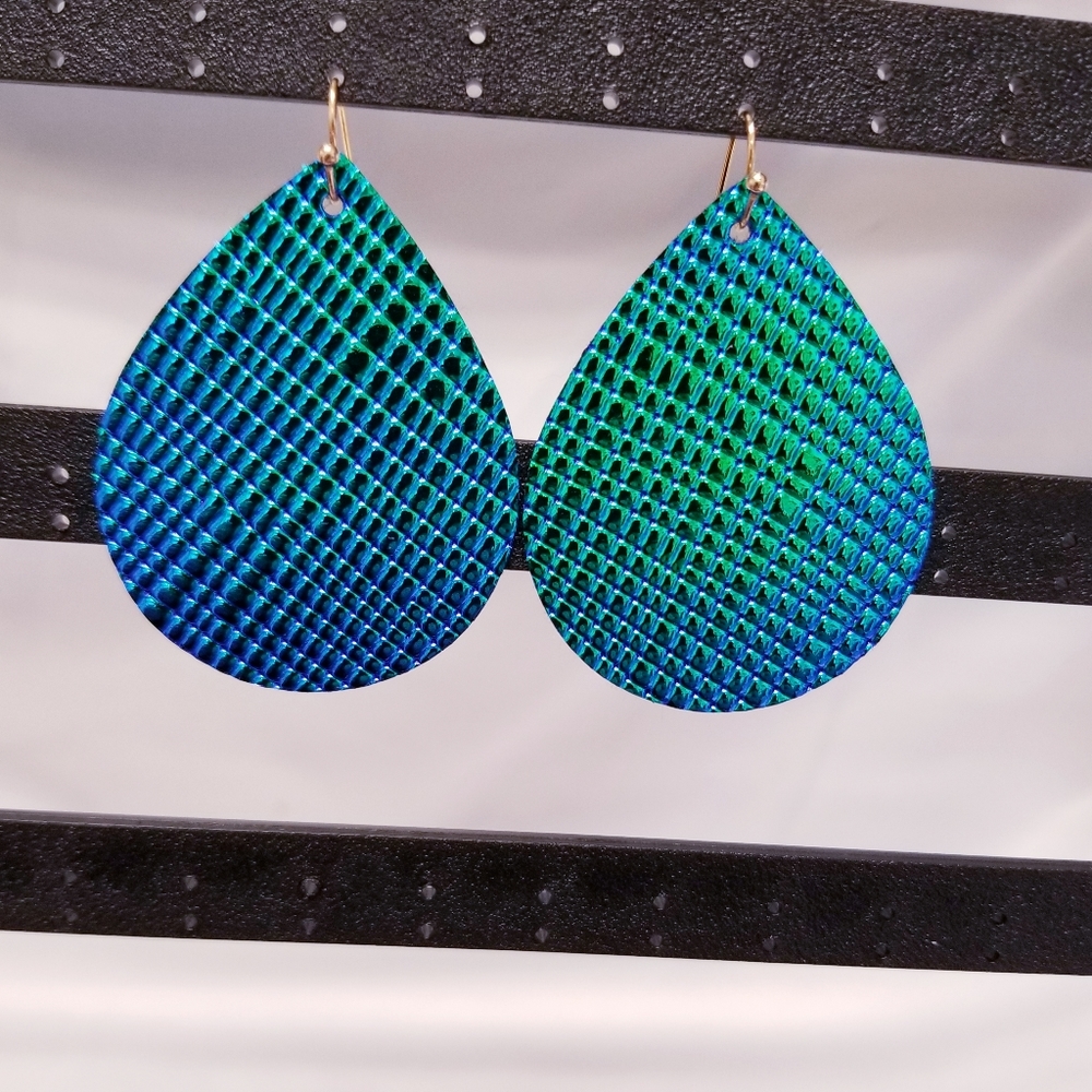 Faux leather earrings